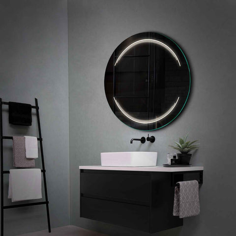 Miroir LED Rond | Sans Boutons Tactiles | Lumière blanche neutre - Reyze Série Salono Modèle 7