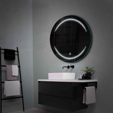 Miroir LED Rond | Bouton Tactile | Lumière blanche froide - Reyze Série Salono Modèle 7