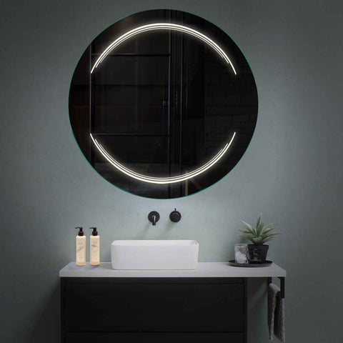 Miroir LED Rond | Sans Boutons Tactiles | Lumière blanche neutre - Reyze Série Salono Modèle 7