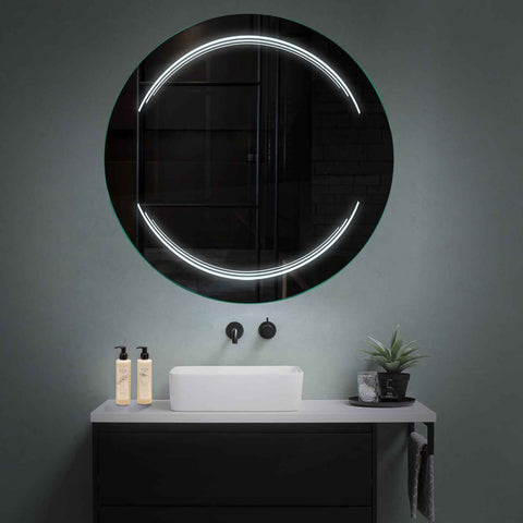 Miroir LED Rond | Sans Boutons Tactiles | Lumière blanche froide - Reyze Série Salono Modèle 7