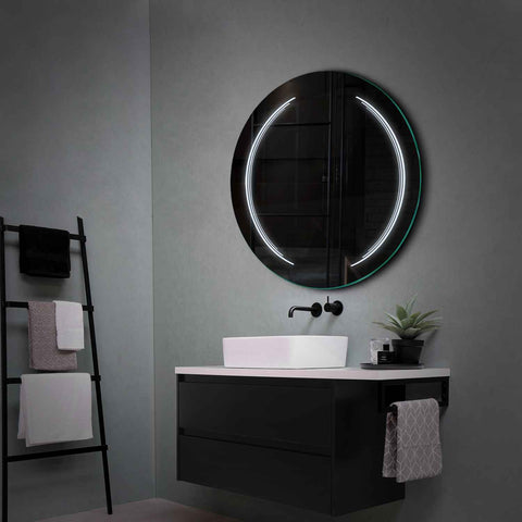 Miroir LED Rond | Sans Boutons Tactiles | Lumière blanche froide - Reyze Série Salono Modèle 8