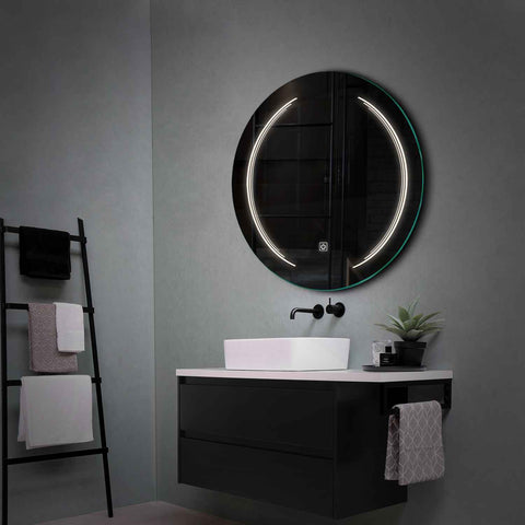 Miroir LED Rond | Bouton Tactile | Lumière blanche neutre - Reyze Série Salono Modèle 8