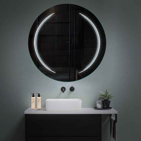 Miroir LED Rond | Sans Boutons Tactiles | Lumière blanche froide - Reyze Série Salono Modèle 8