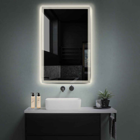 Miroir LED Vertical | Sans Boutons Tactiles | Lumière blanche neutre - Reyze Série Edge Modèle 1