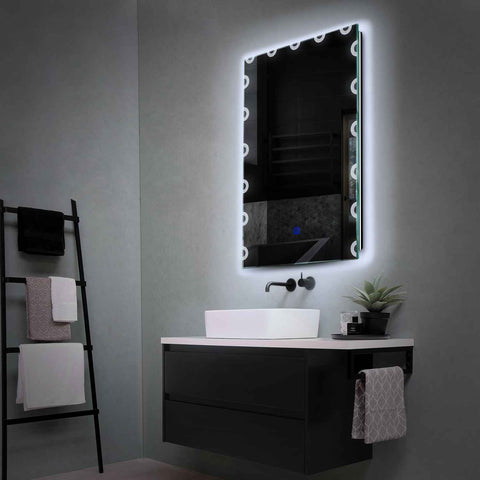Miroir LED Vertical | Bouton Tactile | Lumière blanche froide - Reyze Série Edge Modèle 4