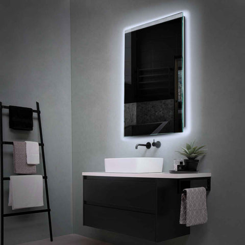 Miroir LED Vertical | Sans Boutons Tactiles | Lumière blanche froide - Reyze Série Edge Modèle 5