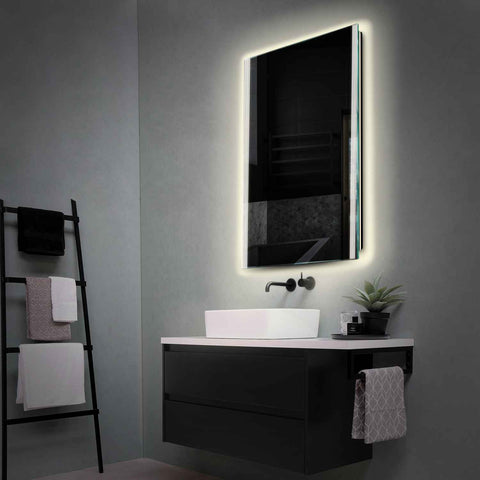 Miroir LED Vertical | Sans Boutons Tactiles | Lumière blanche neutre - Reyze Série Edge Modèle 7