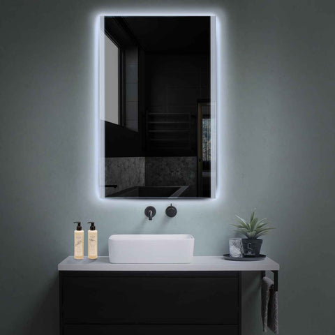 Miroir LED Vertical | Sans Boutons Tactiles | Lumière blanche froide - Reyze Série Edge Modèle 7