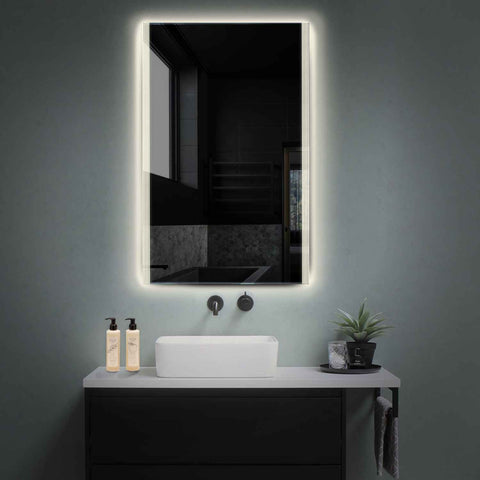 Miroir LED Vertical | Sans Boutons Tactiles | Lumière blanche neutre - Reyze Série Edge Modèle 7