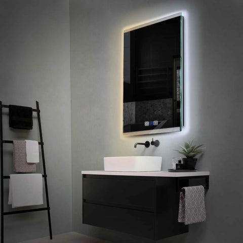 Miroir LED Vertical | boutons tactiles | Fonction Anti-Buée | Température de couleur réglable - Reyze Série Edge Modèle 8