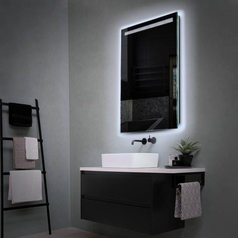 Miroir LED Vertical | Sans Boutons Tactiles | Lumière blanche froide - Reyze Série Minimal Modèle 5