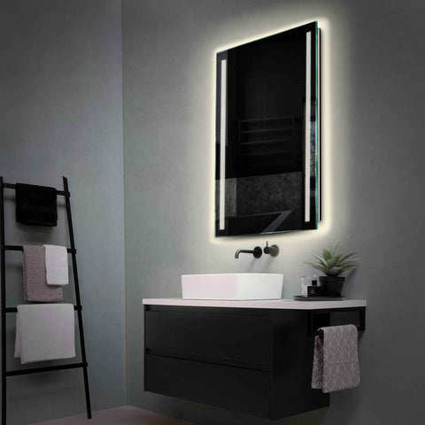 Miroir LED Vertical | Sans Boutons Tactiles | Lumière blanche neutre - Reyze Série Minimal Modèle 7