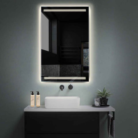 Miroir LED Vertical | Sans Boutons Tactiles | Lumière blanche neutre - Reyze Série Minimal Modèle 8