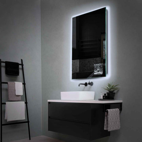 Miroir LED Vertical | Sans Boutons Tactiles | Lumière blanche froide - Reyze Série Motivated Modèle 5