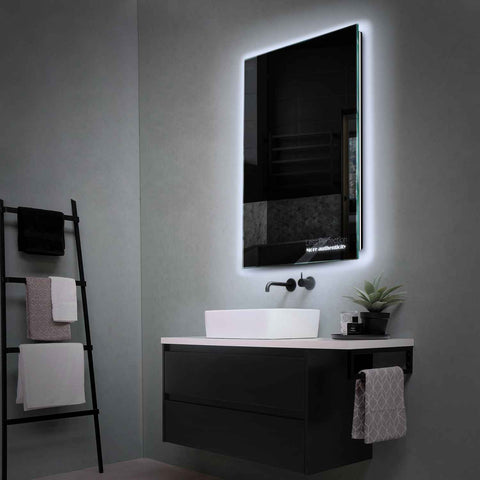 Miroir LED Vertical | Sans Boutons Tactiles | Lumière blanche froide - Reyze Série Motivated Modèle 7