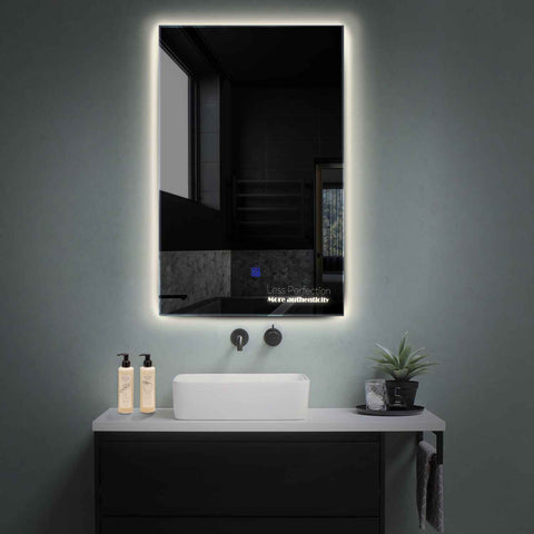 Miroir LED Vertical | Bouton Tactile | Lumière blanche neutre - Reyze Série Motivated Modèle 7