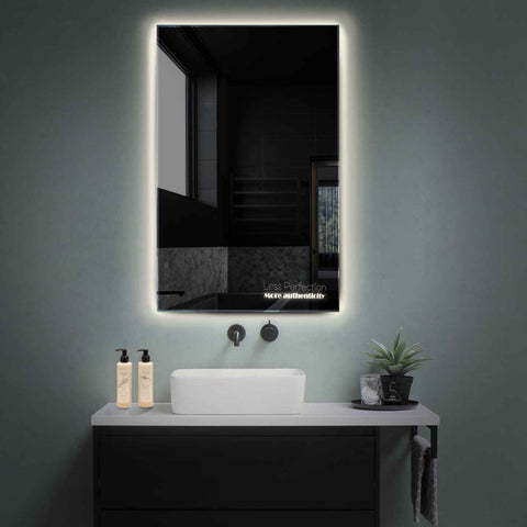 Miroir LED Vertical | Sans Boutons Tactiles | Lumière blanche neutre - Reyze Série Motivated Modèle 7