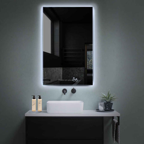 Miroir LED Vertical | Sans Boutons Tactiles | Lumière blanche froide - Reyze Série Motivated Modèle 8