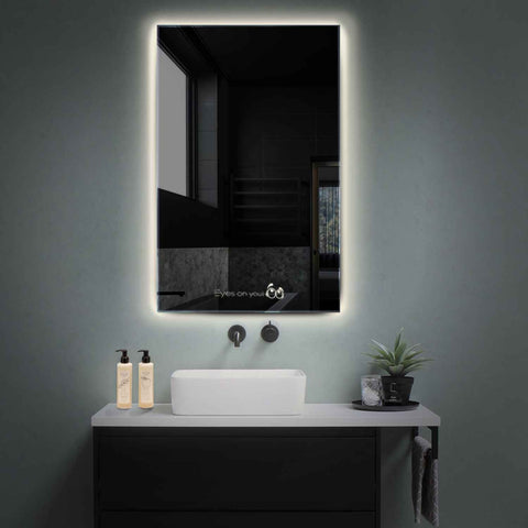 Miroir LED Vertical | Sans Boutons Tactiles | Lumière blanche neutre - Reyze Série Motivated Modèle 8