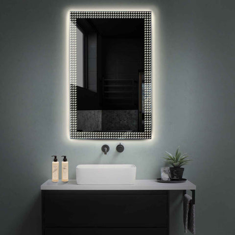 Miroir LED Vertical | Sans Boutons Tactiles | Lumière blanche neutre - Reyze Série Official Modèle 6