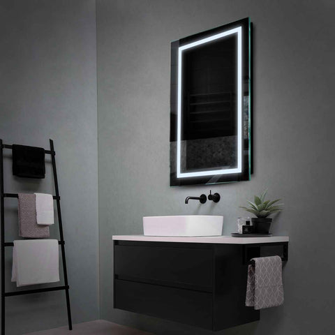 Miroir LED Vertical | Sans Boutons Tactiles | Lumière blanche froide - Reyze Série Salono Modèle 1