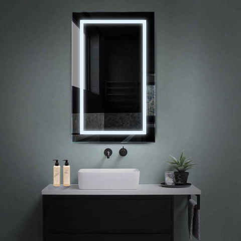 Miroir LED Vertical | Sans Boutons Tactiles | Lumière blanche froide - Reyze Série Salono Modèle 1
