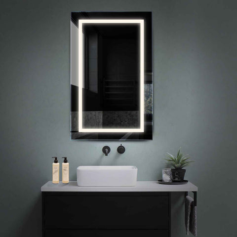Miroir LED Vertical | Sans Boutons Tactiles | Lumière blanche neutre - Reyze Série Salono Modèle 1