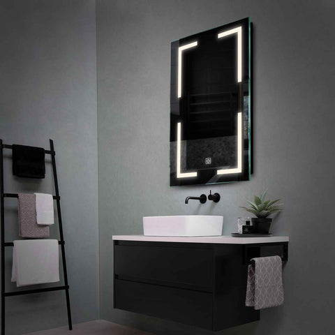 Miroir LED Vertical | Bouton Tactile | Lumière blanche neutre - Reyze Série Salono Modèle 2