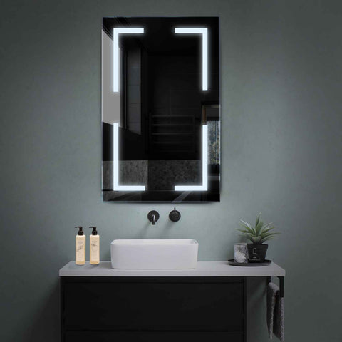 Miroir LED Vertical | Sans Boutons Tactiles | Lumière blanche froide - Reyze Série Salono Modèle 2