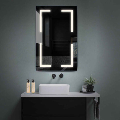 Miroir LED Vertical | Sans Boutons Tactiles | Lumière blanche neutre - Reyze Série Salono Modèle 2