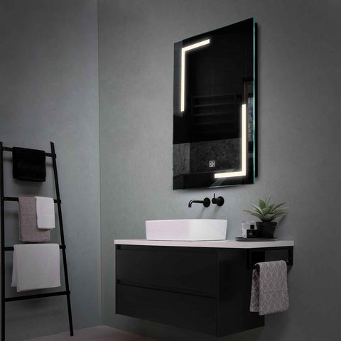 Miroir LED Vertical | Bouton Tactile | Lumière blanche neutre - Reyze Série Salono Modèle 3