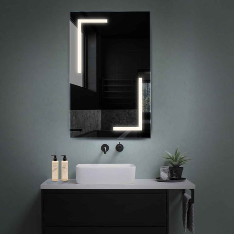 Miroir LED Vertical | Sans Boutons Tactiles | Lumière blanche neutre - Reyze Série Salono Modèle 3