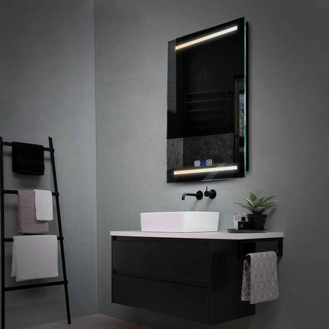 Miroir LED Vertical | boutons tactiles | Fonction Anti-Buée | Température de couleur réglable - Reyze Série Salono Modèle 4