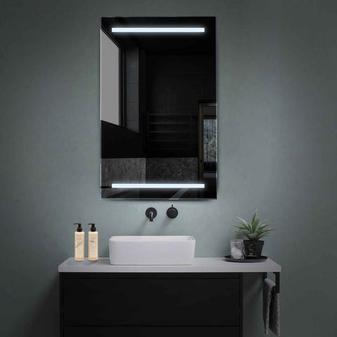 Miroir LED Vertical | Sans Boutons Tactiles | Lumière blanche froide - Reyze Série Salono Modèle 4