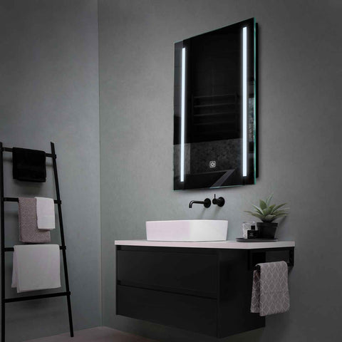 Miroir LED Vertical | Bouton Tactile | Lumière blanche froide - Reyze Série Salono Modèle 5