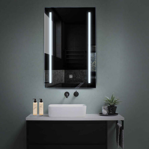 Miroir LED Vertical | Bouton Tactile | Lumière blanche froide - Reyze Série Salono Modèle 5