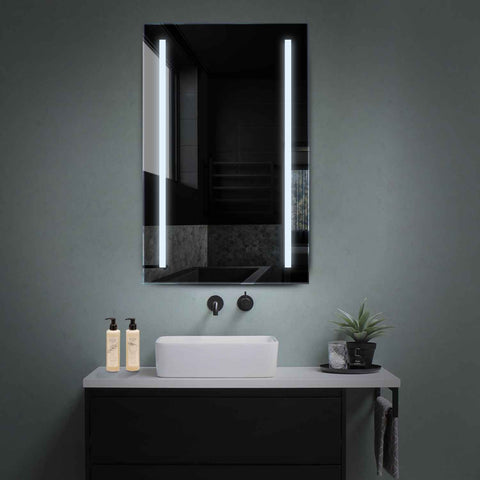Miroir LED Vertical | Sans Boutons Tactiles | Lumière blanche froide - Reyze Série Salono Modèle 5