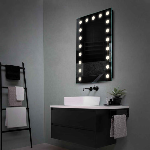 Miroir LED Vertical | Sans Boutons Tactiles | Lumière blanche neutre - Reyze Série Salono Modèle 6