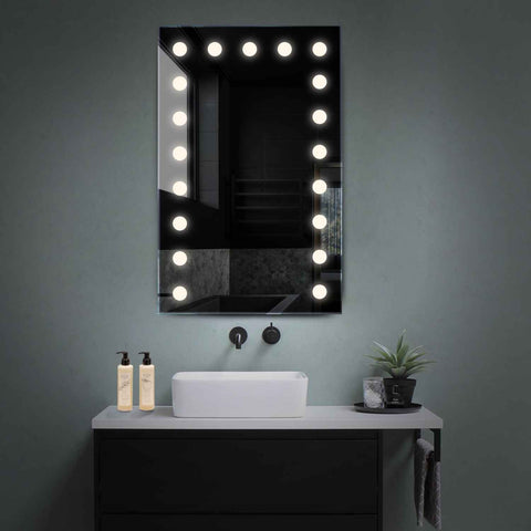 Miroir LED Vertical | Sans Boutons Tactiles | Lumière blanche neutre - Reyze Série Salono Modèle 6