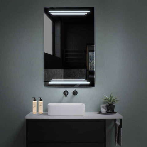 Miroir LED Vertical | Sans Boutons Tactiles | Lumière blanche froide - Reyze Série Salono Modèle 7