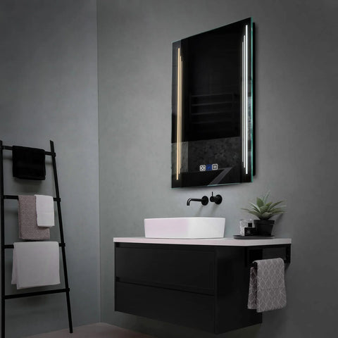 Miroir LED Vertical | boutons tactiles | Fonction Anti-Buée | Température de couleur réglable - Reyze Série Salono Modèle 8