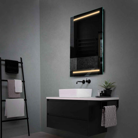 Miroir LED Vertical | Sans Boutons Tactiles | Lumière Blanche Chaude - Reyze Série Salono Modèle 4
