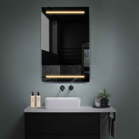 Miroir LED Vertical | Sans Boutons Tactiles | Lumière Blanche Chaude - Reyze Série Salono Modèle 4