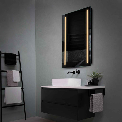 Miroir LED Vertical | Sans Boutons Tactiles | Lumière Blanche Chaude - Reyze Série Salono Modèle 5