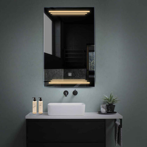 Miroir LED Vertical | Bouton Tactile | Lumière Blanche Chaude - Reyze Série Salono Modèle 7