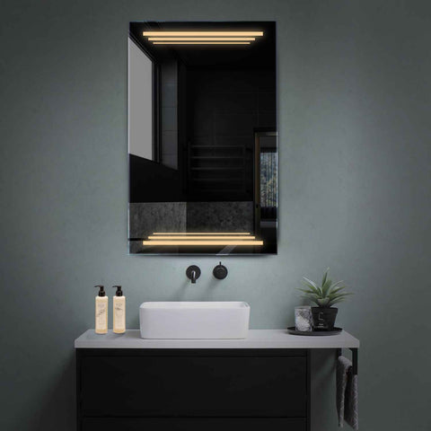 Miroir LED Vertical | Sans Boutons Tactiles | Lumière Blanche Chaude - Reyze Série Salono Modèle 7