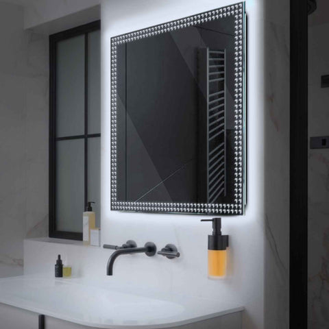 Miroir LED Carré | Sans Boutons Tactiles | Lumière blanche froide - Reyze Série Official Modèle 6