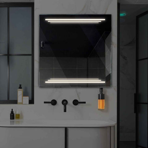 Miroir LED Carré | Sans Boutons Tactiles | Lumière blanche neutre - Reyze Série Salono Modèle 7