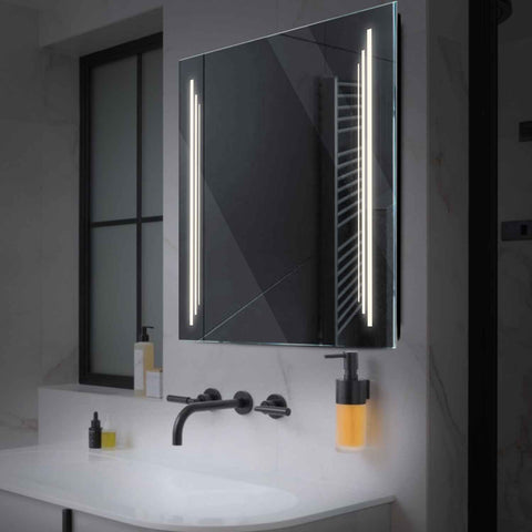 Miroir LED Carré | Sans Boutons Tactiles | Lumière blanche neutre - Reyze Série Salono Modèle 8