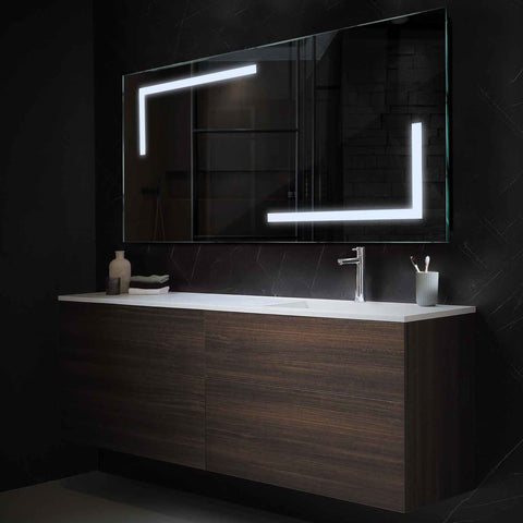 Miroir LED Horizontal | Sans Boutons Tactiles | Lumière blanche froide - Reyze Série Salono Modèle 3